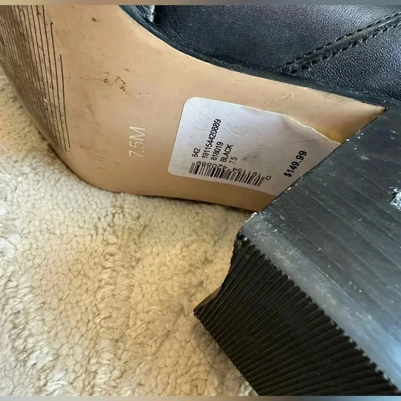 Renvy Debby Black Leather Stud Detail Block Heel Chelsea Boot - Picture 2 of 10